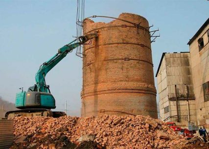 Демонтаж дымовых труб качественно